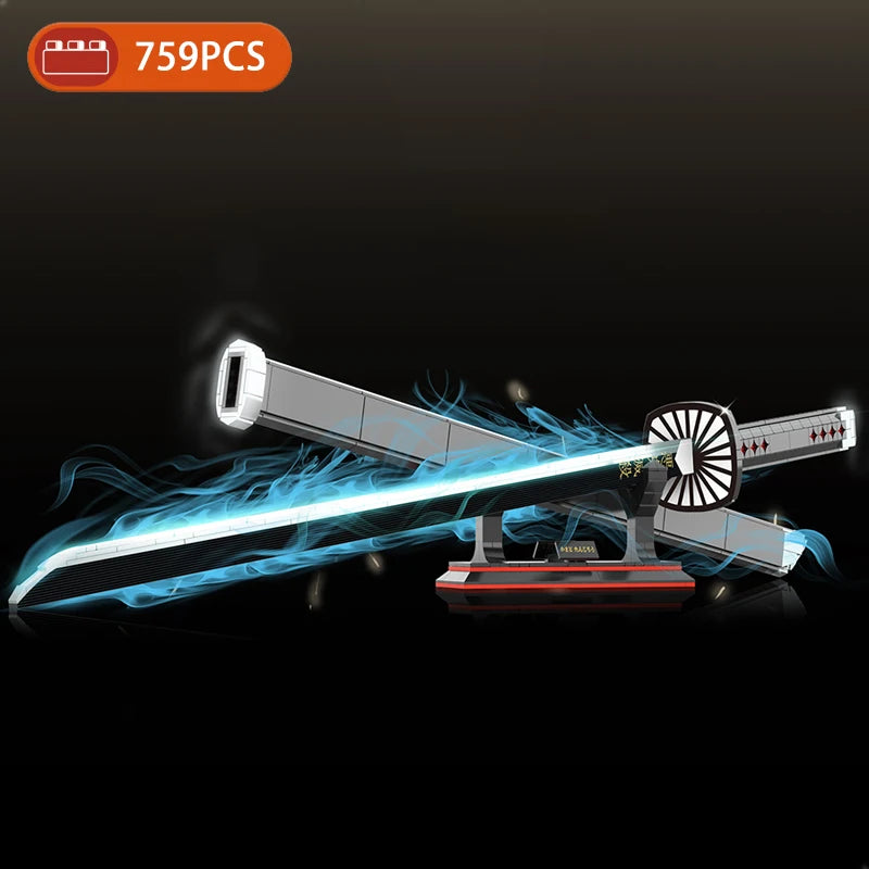 DK1516 MOC Anime Demon Slayer Katana Japanese Nichirin Sword Kamado Tanjirou Model DIY Building Blocks Bricks Toys Sets