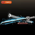 DK1516 MOC Anime Demon Slayer Katana Japanese Nichirin Sword Kamado Tanjirou Model DIY Building Blocks Bricks Toys Sets