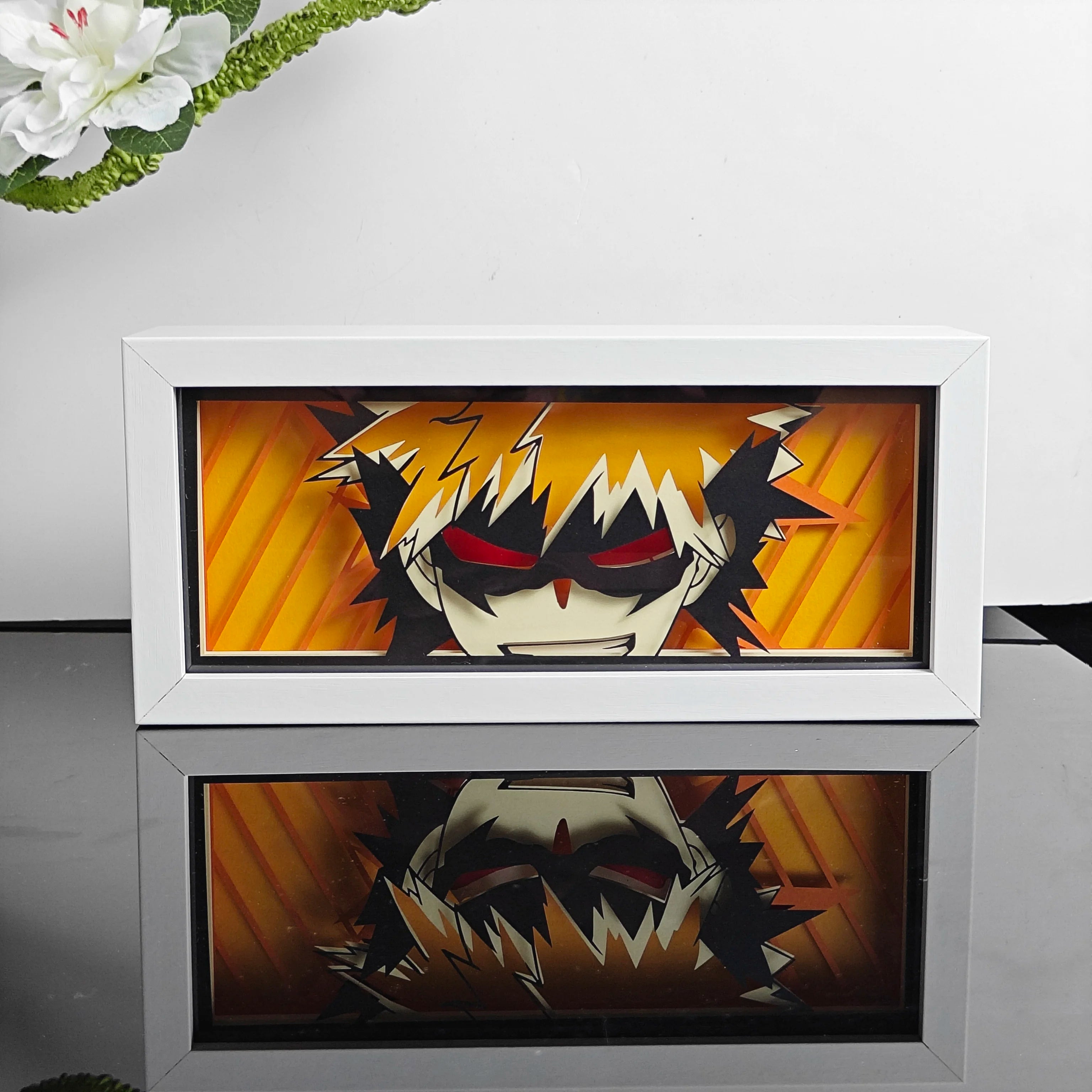 USA Warehouse Dropshipping OnePieces Zoro  Paper Carving Lamp 3D Anime Light Box Handicrafts Table Decoration Christmas Gift