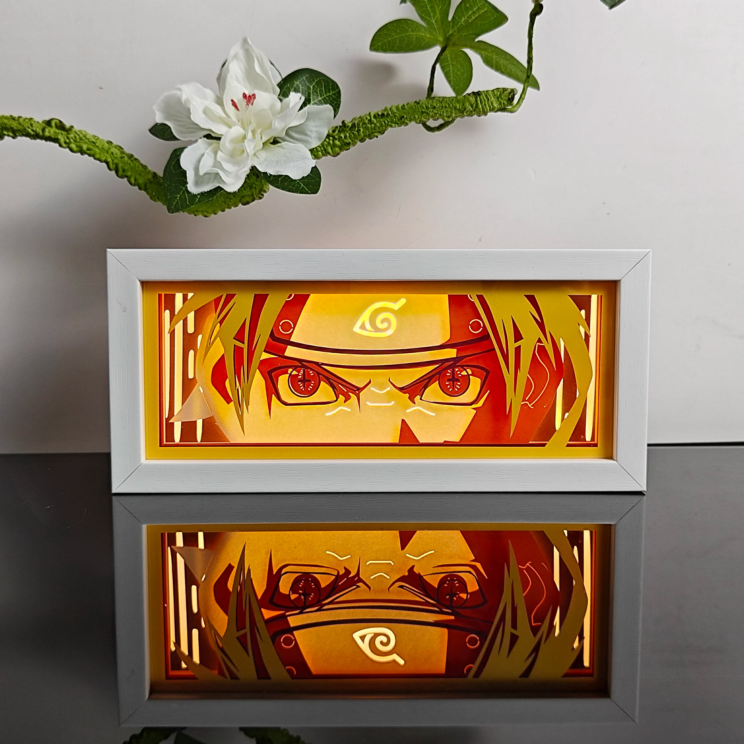 USA Warehouse Dropshipping OnePieces Zoro  Paper Carving Lamp 3D Anime Light Box Handicrafts Table Decoration Christmas Gift