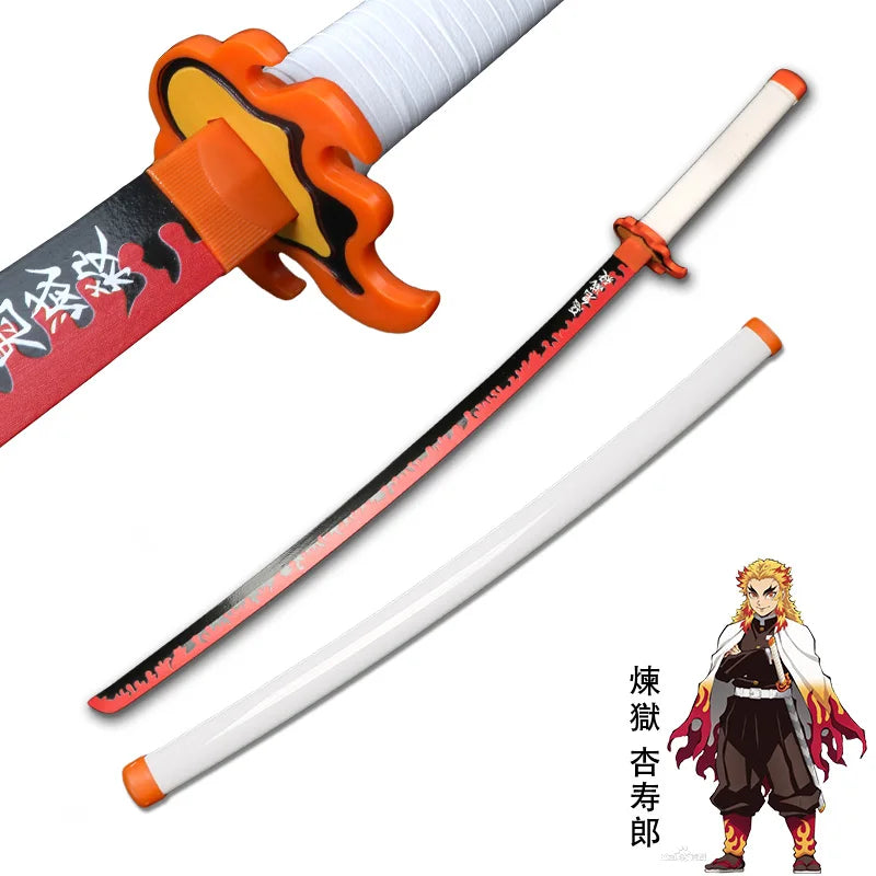 Promotion Katana Real Anime Sword Samurai Demon Slayer Fire God Tanjiro Cosplay Swords