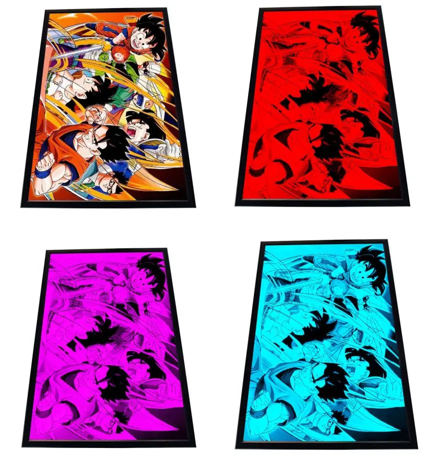 Anime Lighting Box 16x24 in Backlit Arylic Wall Art Led Poster Frame RGB Lightbox Frame Anime Light Box