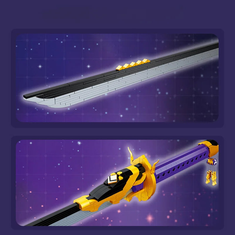 Jie Star 92031 Japanese Samurai Katana Sword Weapon Model DIY Amenoma Kageuchi Sword Toys for Children Building Blocks Sets