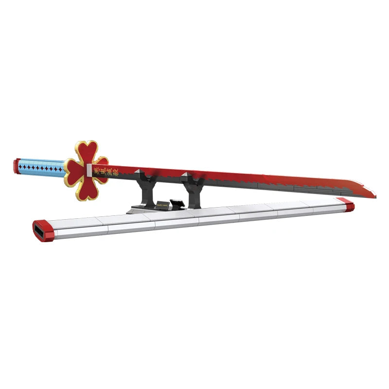 DK1516 Anime Demon Slayer Kanroji Mitsuri Sword Model Blade Katana Knife DIY Assembly Plastic Building Blocks Bricks Sets Toys