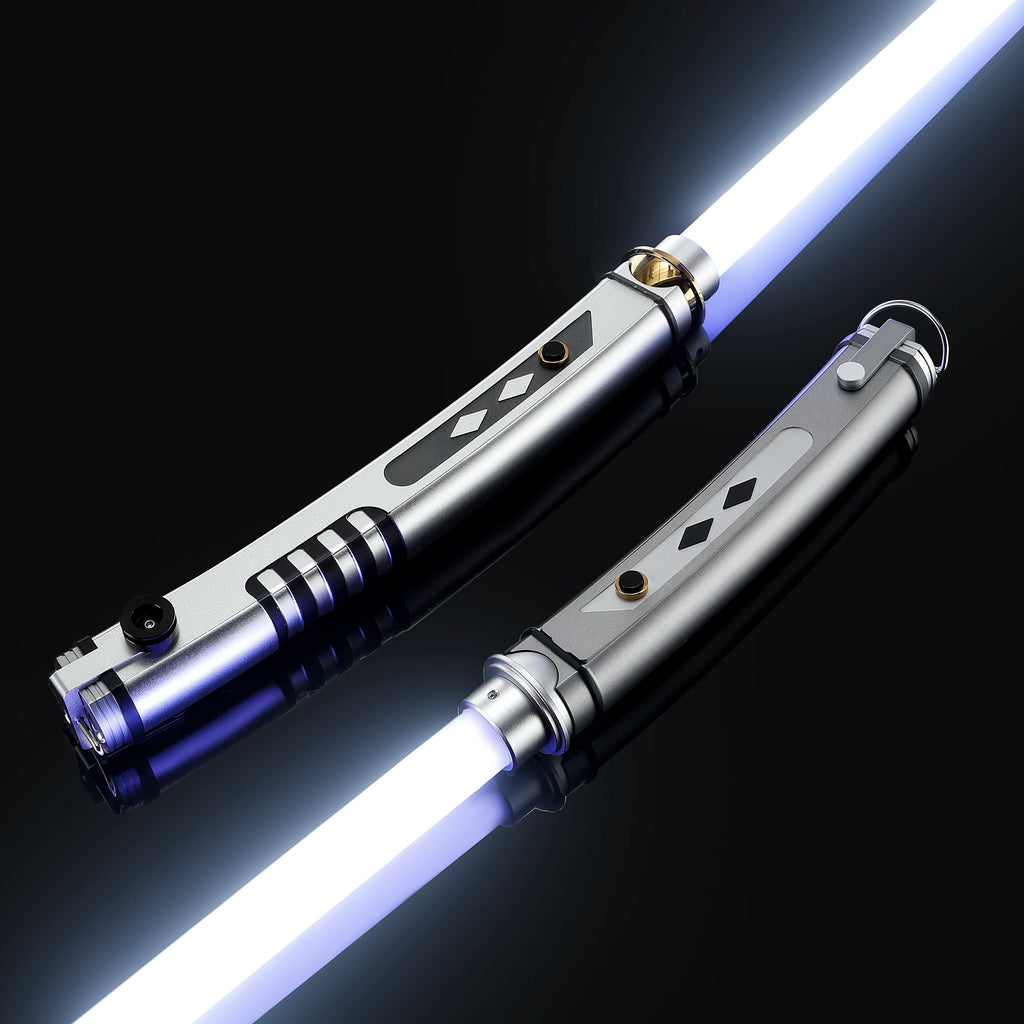 Ahsoka Tano Neopixel Lightsaber Duel Set Proffie 2.2 Metal Hilt Force FX Light Saber with 19 Colors, Smooth Swing, Double Sword