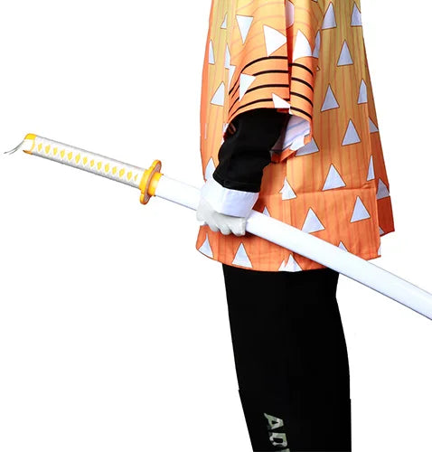 Anime Katana 104cm/41in Tanjiro Zenitsu Kyoujurou Samurai Swords Original Texture Anime Katana Cosplay Bamboo Wooden Toy Sword