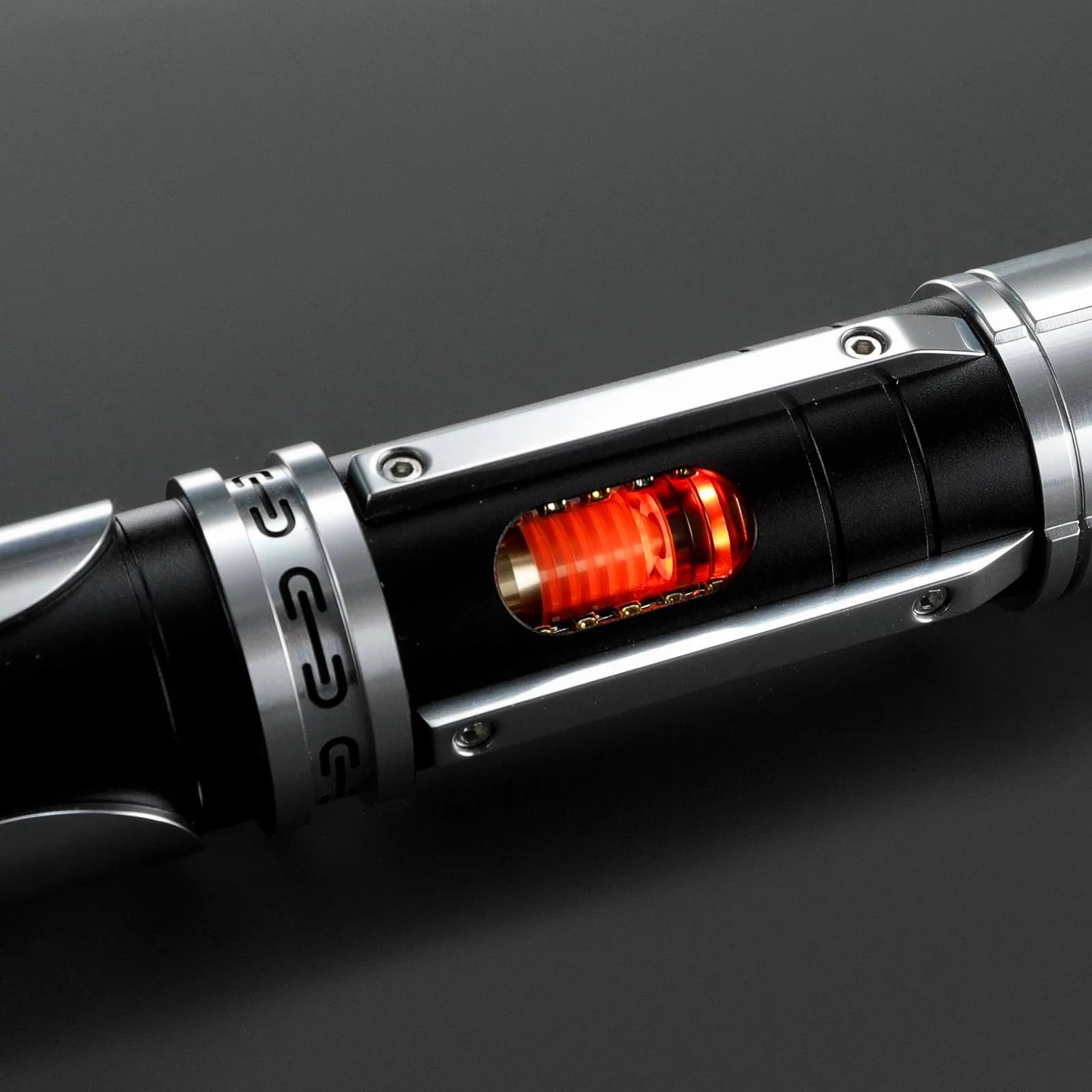 World's Exclusive Neopixel LED Light Saber Sword with OLED Display Screen Original Lightsaber Spinning Chamber Light-up Toys