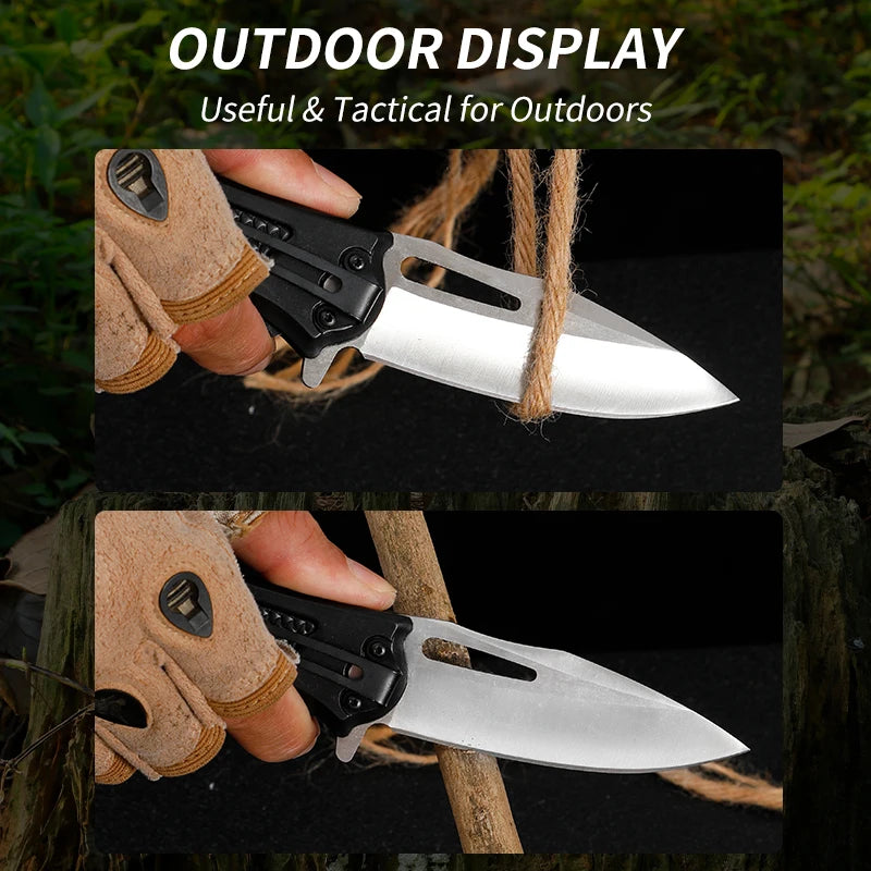 Red Aluminum Handle Durable DIY Personalized Engraved Mountain Folding Camping Survival Tactical Pocket Knife for Outdoor
