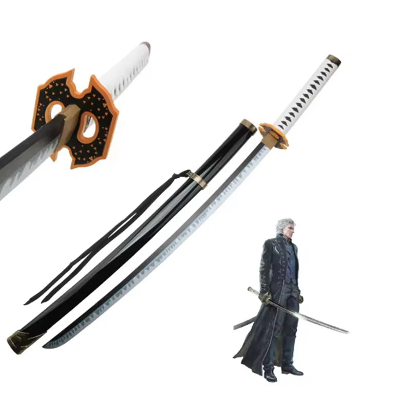 Devil May Cry Yama Knife 5 104cm/41in COS Anime Wooden Weapon Role Playing Sword and Prop Gift Belt and Knife Holder