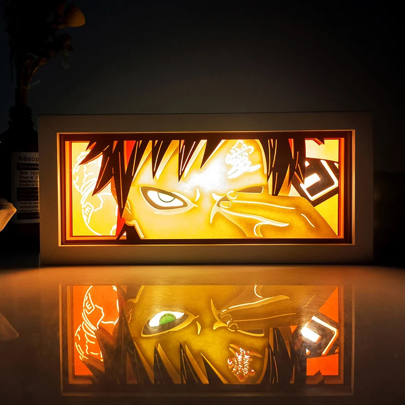 For Kid Hot Sale Customized Light up Manga Led Strips Painting Anime Box Decor Art Carving Lamp With Gift Box Esty Shopify