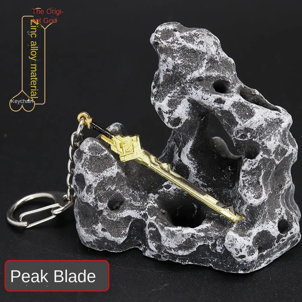 GY Genshined Impact 6Cm Metal Anime Sword Crafts Souvenir Gift Weapon Model Keychain Comics Cosplay Keyring Other Key Chains
