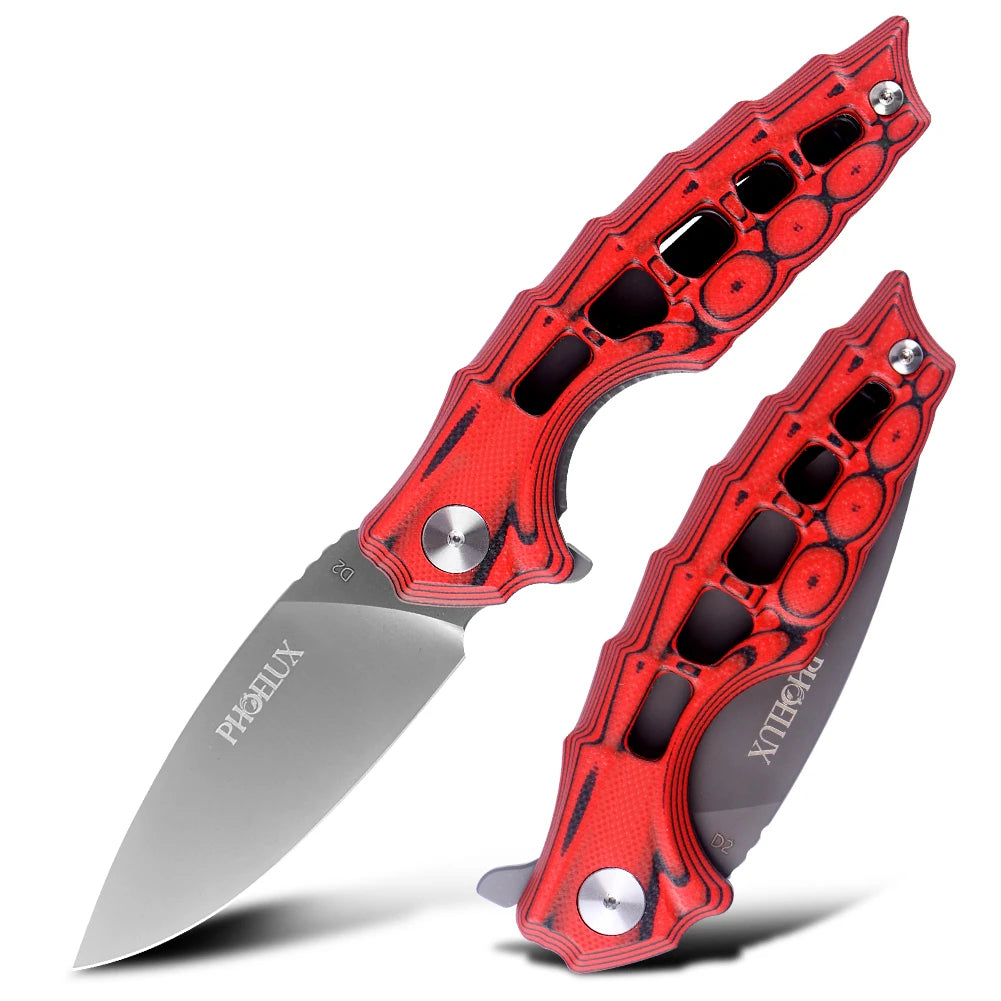 USA Stock High Hardness Convenient Rescue  Knife Outdoor Camping Hunting Tactics Powder Steel Folding Knife