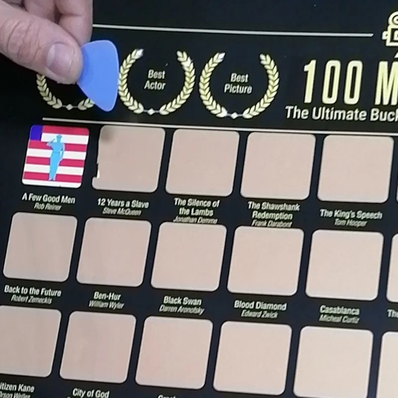 Top 100 Anime Scratch Poster