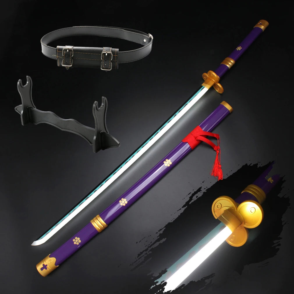 LED Sword Zoro Demon Slayer Katana Yamoto Light up Sword Anime Cosplay Weapons Props