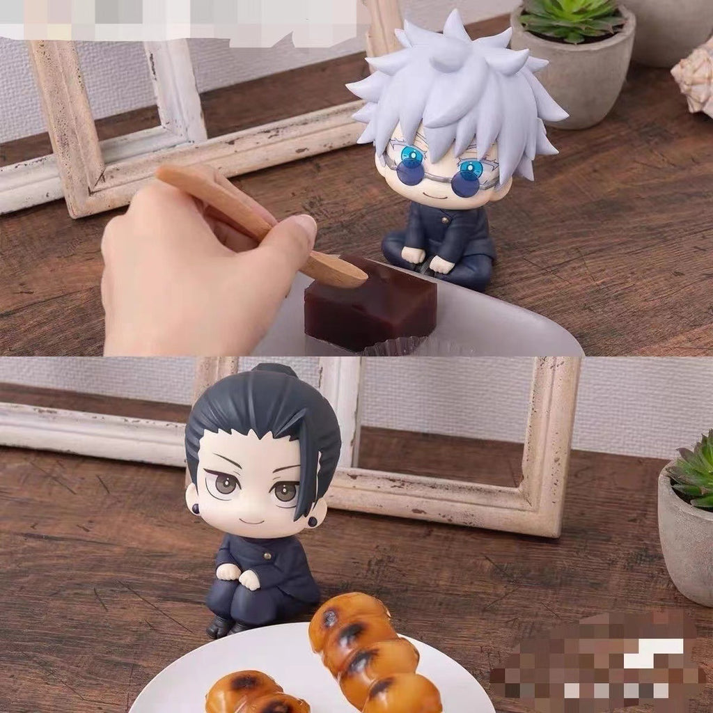 10cm Jujutsu Kaisen Mini Figures Satoru Gojo Figure Action Geto Suguru Figurine Q Version Anime Model PVC Collection Toys Statue