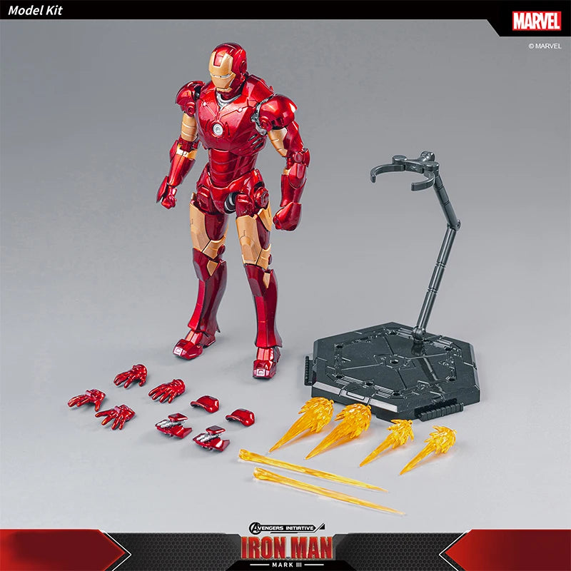 Fondjoy The Avengers Iron Man MK1 MK2 MK3 MK4 MK5 MK6 Assemble Toy Iron Man Model ABS Material 1/12 Action Figures Toy Boys Gift