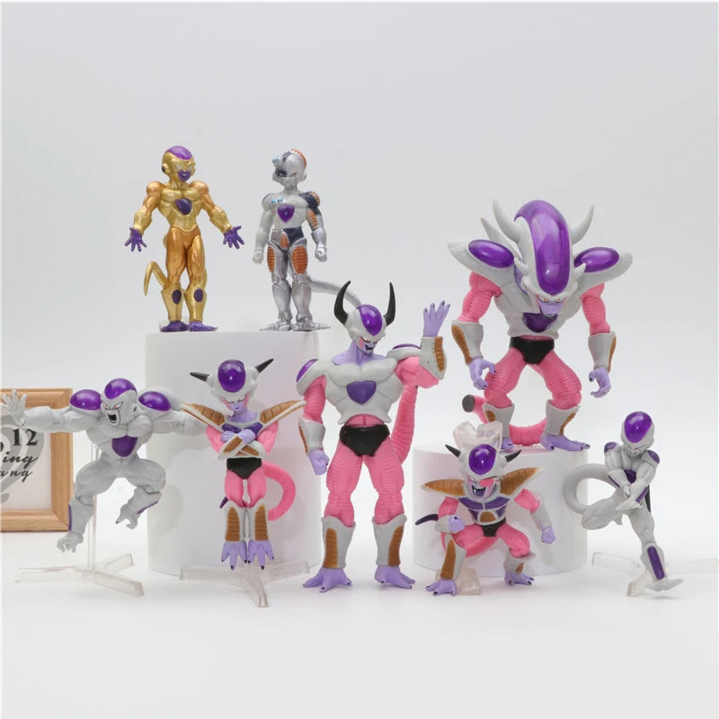 8pcs/Set Dragon Ball Z Frieza Figure Freezer Third Form Figurine PVC Action Figures Collection Model Toys Gifts