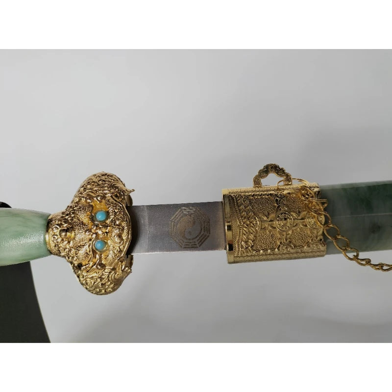 Ancient Sword Model Imitation Jade Yongle Sword 44cm , Metal Craft  Collectible Sword, Unsharpened Wall Decor Sword Gift for Men