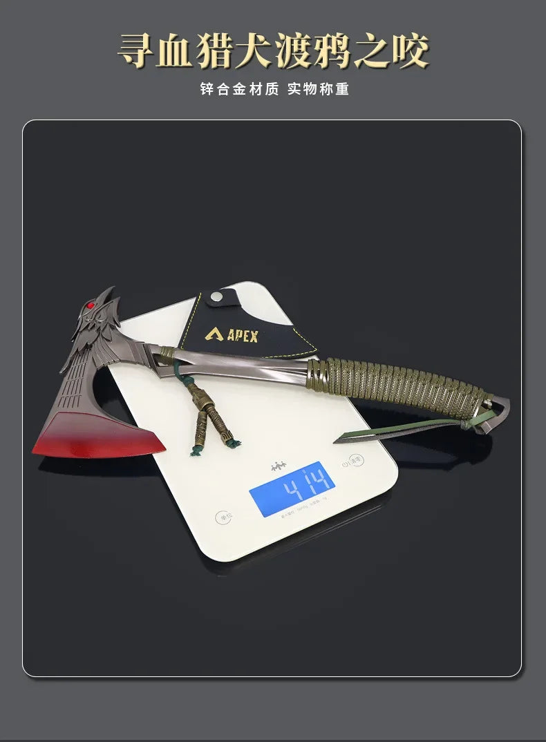 35cm Apex Legends Weapon Raven Bite Bloodhound Heirlooms Game Axe Metal Model Katanas Anime peripheral Swords Cospaly Gifts Toys