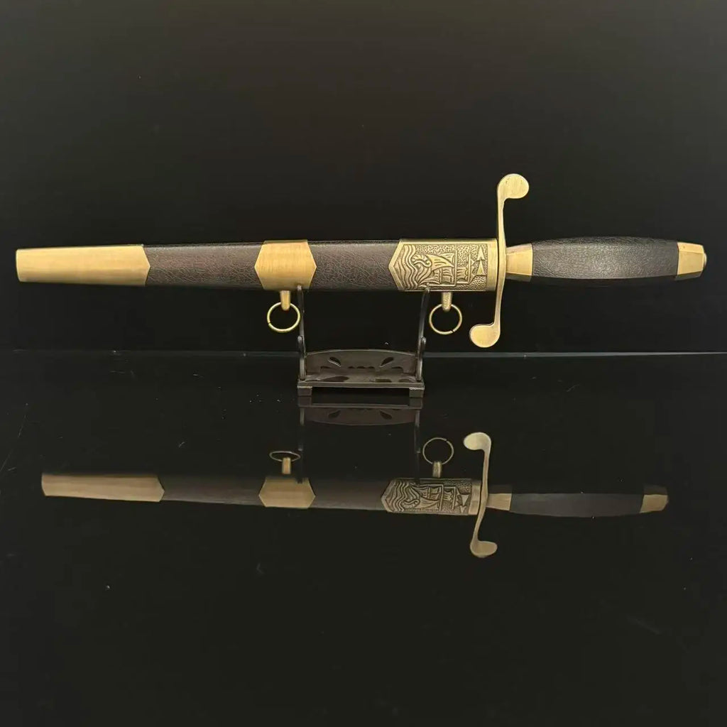 35cm European Western Sword with Sheath Metal Model Safety Medieval Film Props Sword Collectible Retro Katana Collection Toys