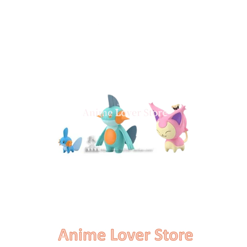 Bandai Original Scale World POKEMON Hoenn Region May Brendan Treecko Torchic Mudkip Blaziken Anime Figures Toys