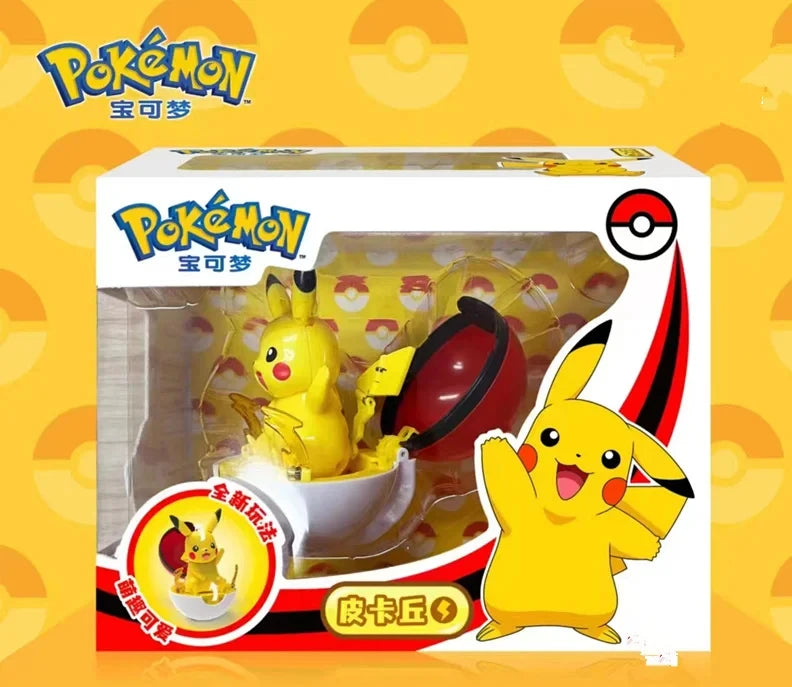 Pokemon  Genuine 6 Different Styles Toy Set Pokeball Pocket Monster Pikachu Eevee Charizard Gyarados Blastoise Figures Model