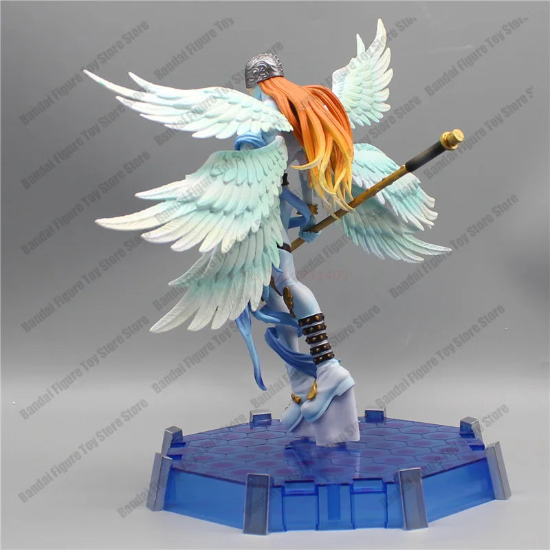 28cm Anime Digimon Adventure Figures Angewomon Angemon LED Action Figurines PVC Statue Model Collection Doll Toys Children Gift