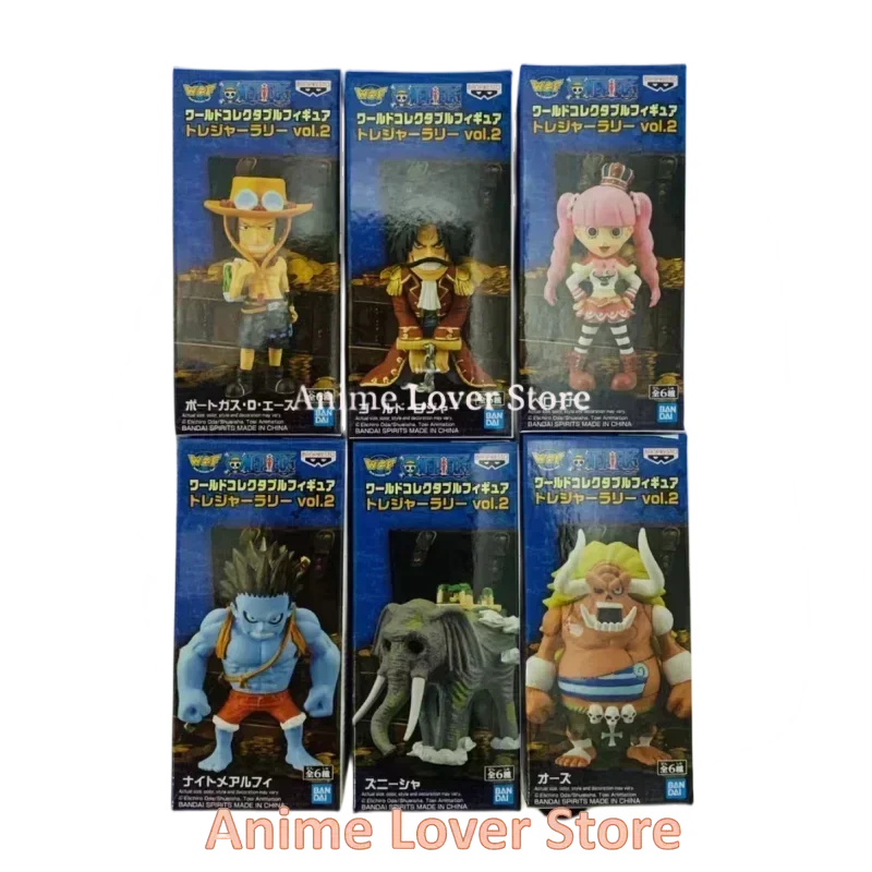 Bandai Banpresto Original One Piece WCF Treasure Rally Vo.2 Luffy Ace Perona Roger OZ Zunesha Anime Figures Toys
