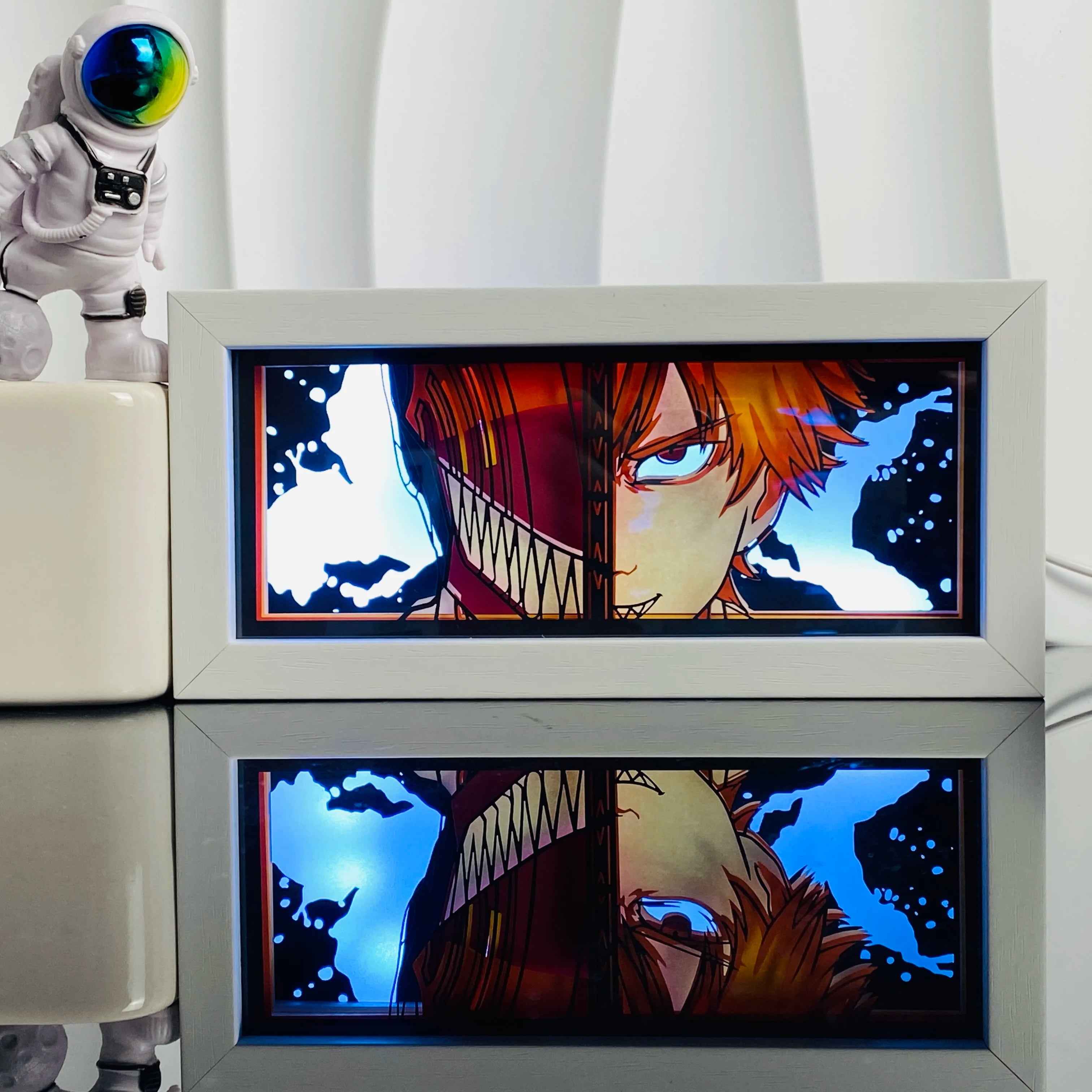 Anime Led Light Lamp For Room Decor Paper Cut Shadow Box Birthday Bedside Remote control Nightlight Manga Light Box Friend Gifts
