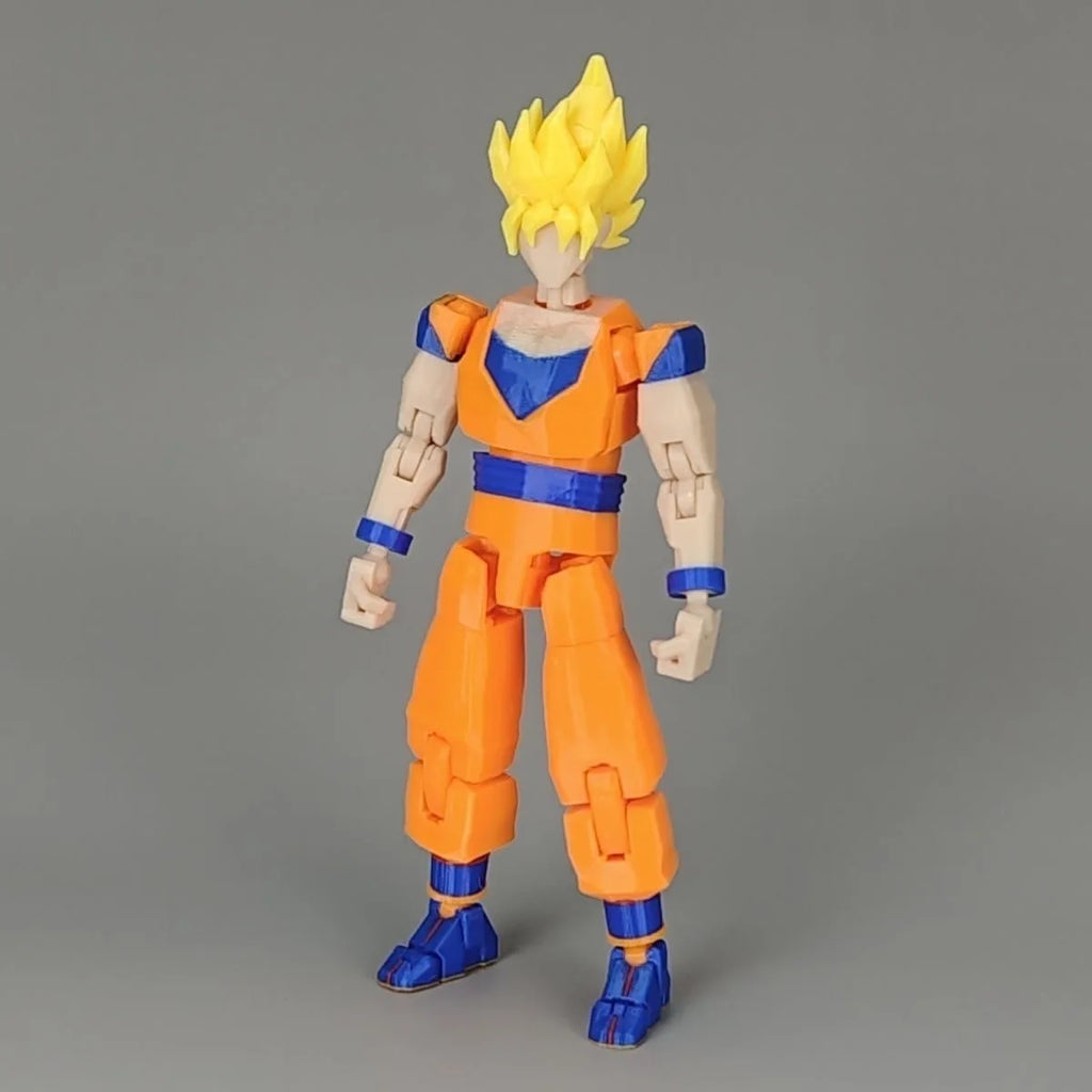 3D Printed Dragon Ball Goku Saiyan Anime Multi-Jointed Shapeshift Toys Action Figures Mannequin Model Superheros Ornaments