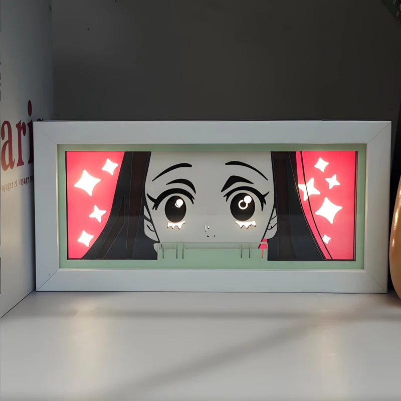 Demon Slayer Kimetsu no Yaiba 3D Light Box Led Anime Kamado Tanjirou light Cartoon colorful light box room bedroom night light