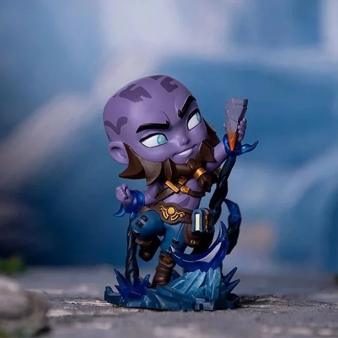 Original League of Legends Animation Game Peripheral Toys Jinx Teemo Poppy Vi Anime Action Model Figures Ornament Collection