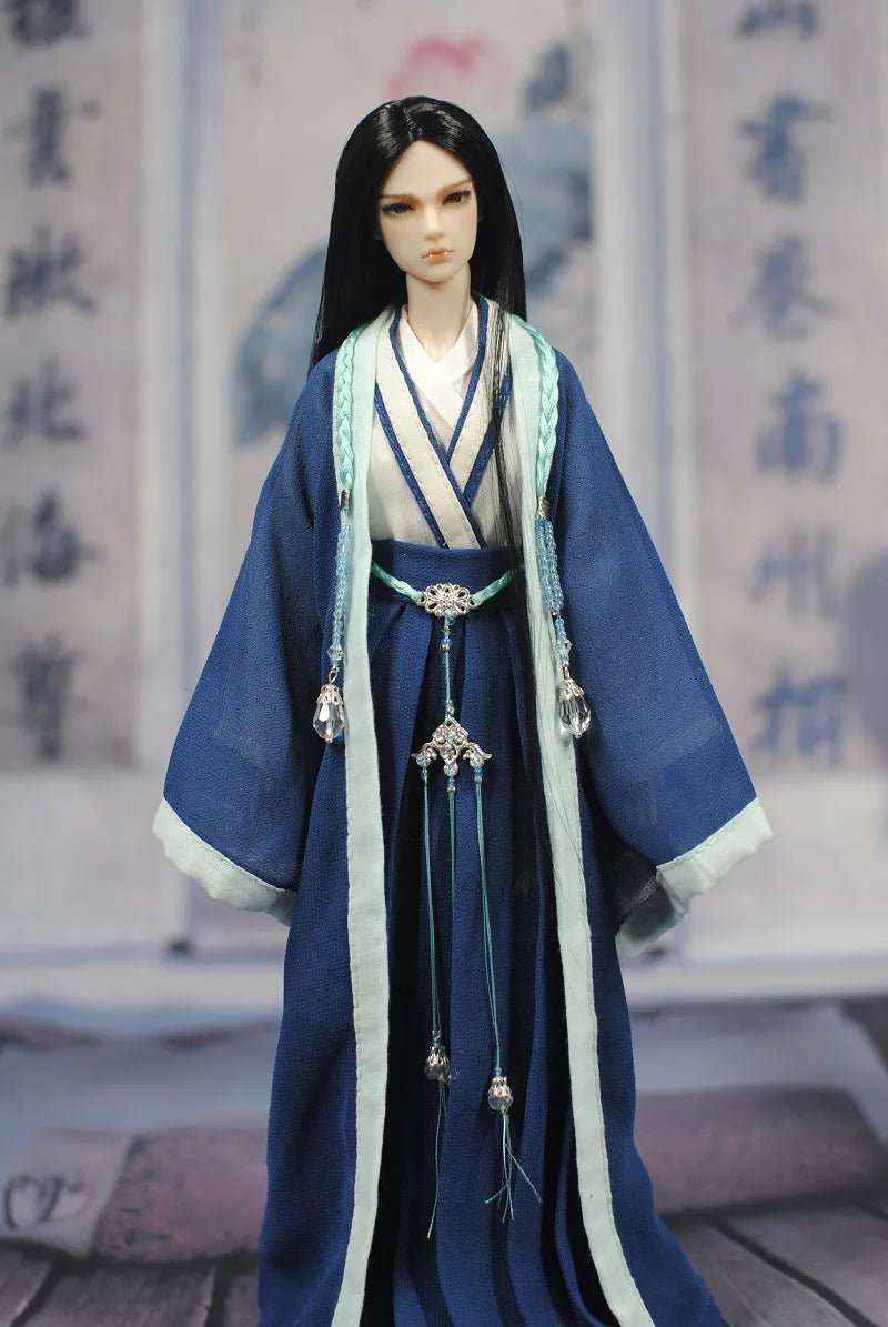 30cm Doll Chinese Ancient Costume Accessories 1/6 Male BJD Doll Figures Flexible Body Boy Doll Long Hair Boyfriend Toys Gift