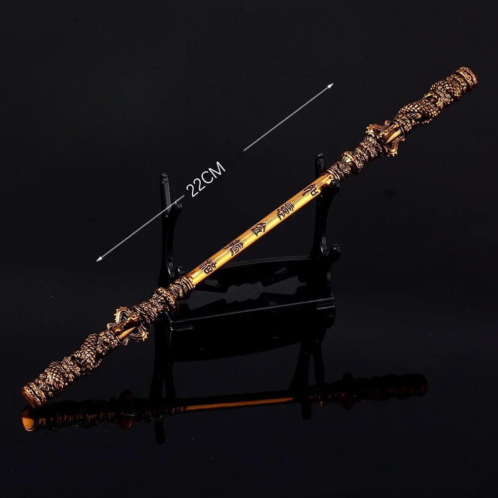 Black Myth Wukong Katana Sword Golden Hoop Stick Real Steel Sword Iron Real Size Weapon Cosplay Prop Decoration Craft Anime Gift