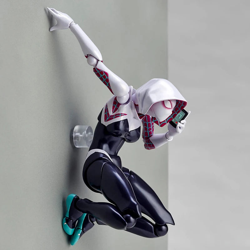 AMAZING YAMAGUCHI Spiderman Gwen Stacy Action Figure Spider Gwen PVC Model Spider-Man Across the Spider-Verse Miles Morales Toys