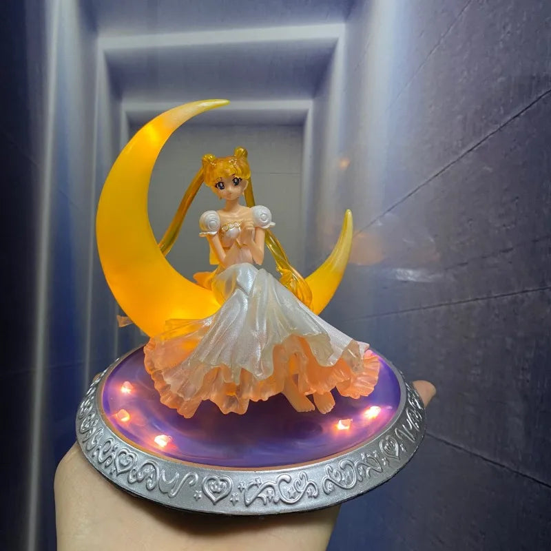 Hot Anime Sailor Moon Series Night Light Cartoon Character Creativity Exquisite Model Night Light Girls Birthday Gift