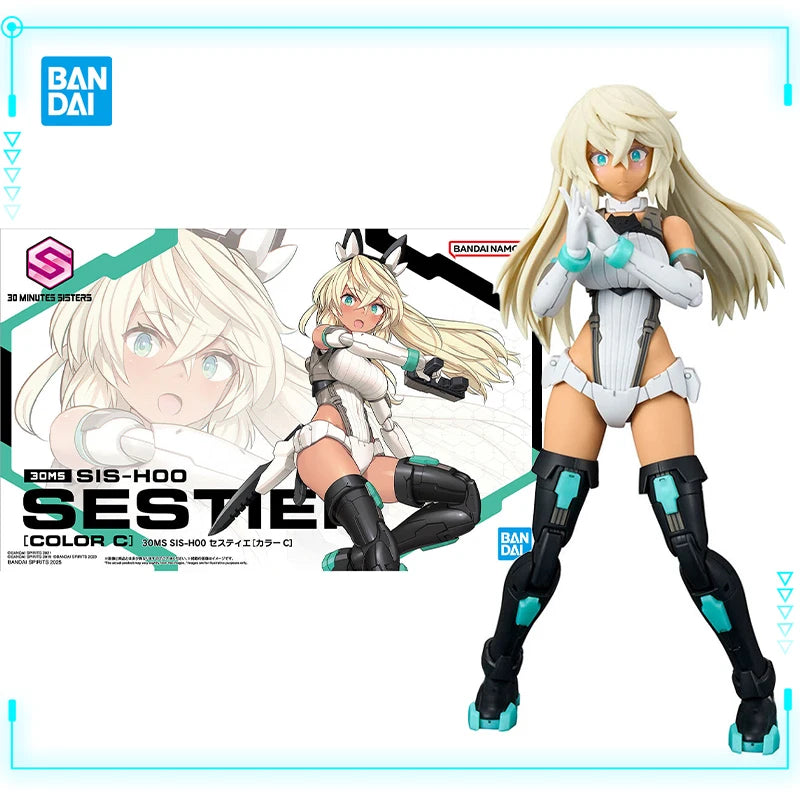 Bandai Original Genuine 30 Minutes Sisters Yufia Eliene Stipla Laranel Siana Farina Neverlia Rishetta Palyton Models Toy Figures