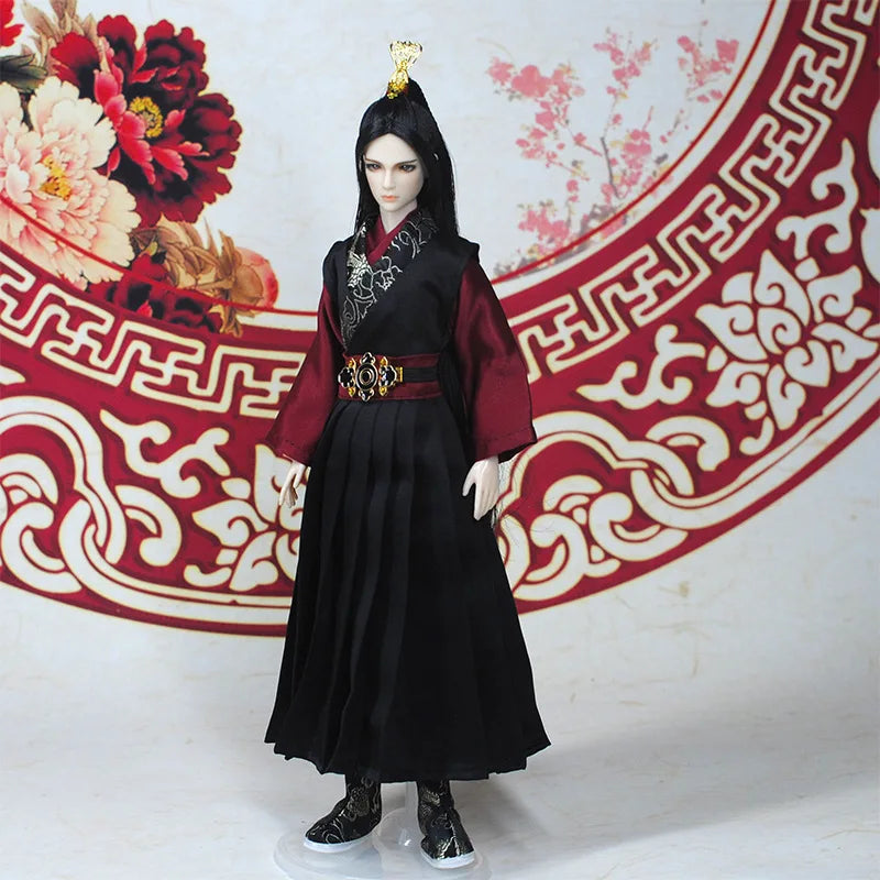 30cm Doll Chinese Ancient Costume Accessories 1/6 Male BJD Doll Figures Flexible Body Boy Doll Long Hair Boyfriend Toys Gift
