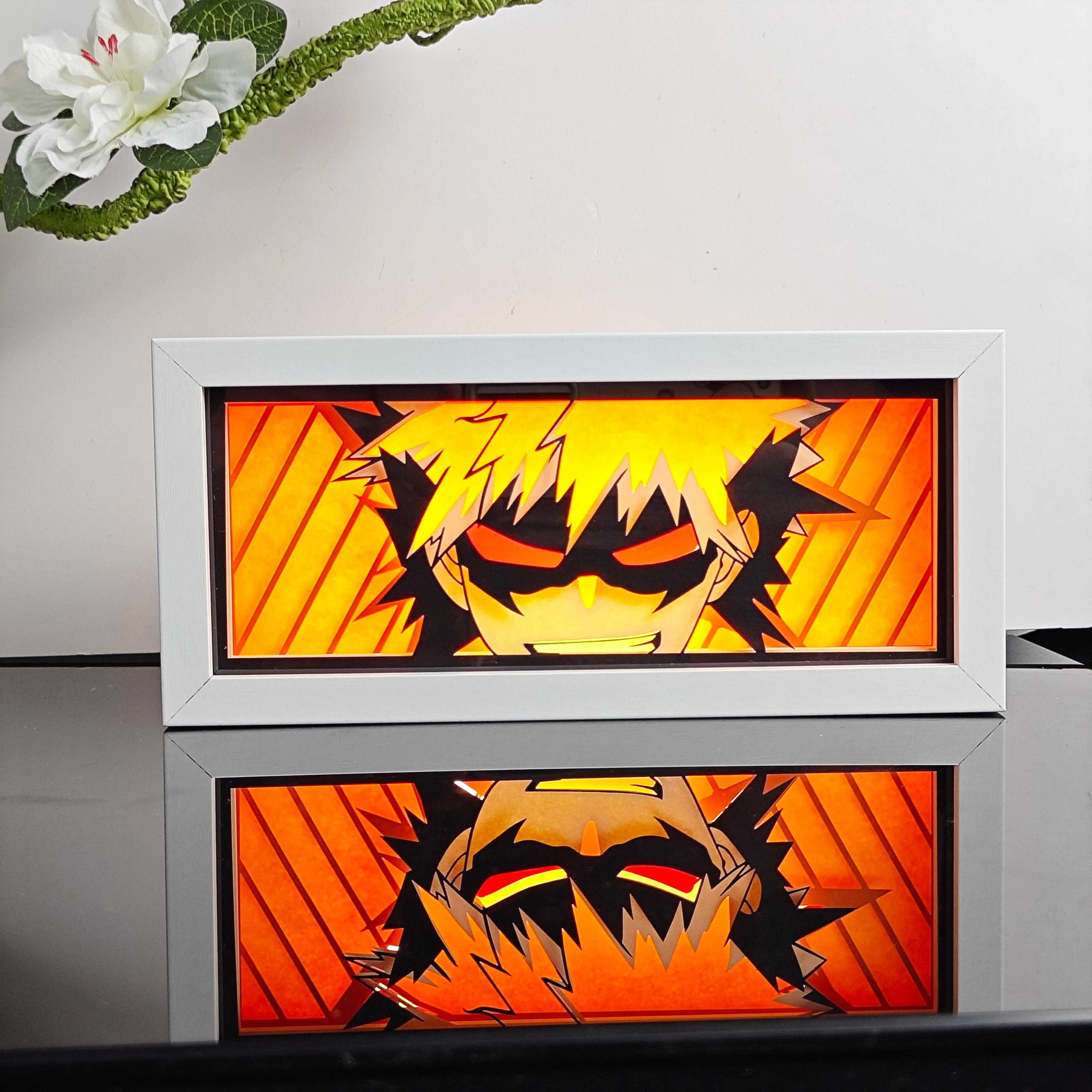 Anime Night Light Color Paper-Cut Light Remote Control Seven Color Change Party Room Cartoon Decoration Night Light