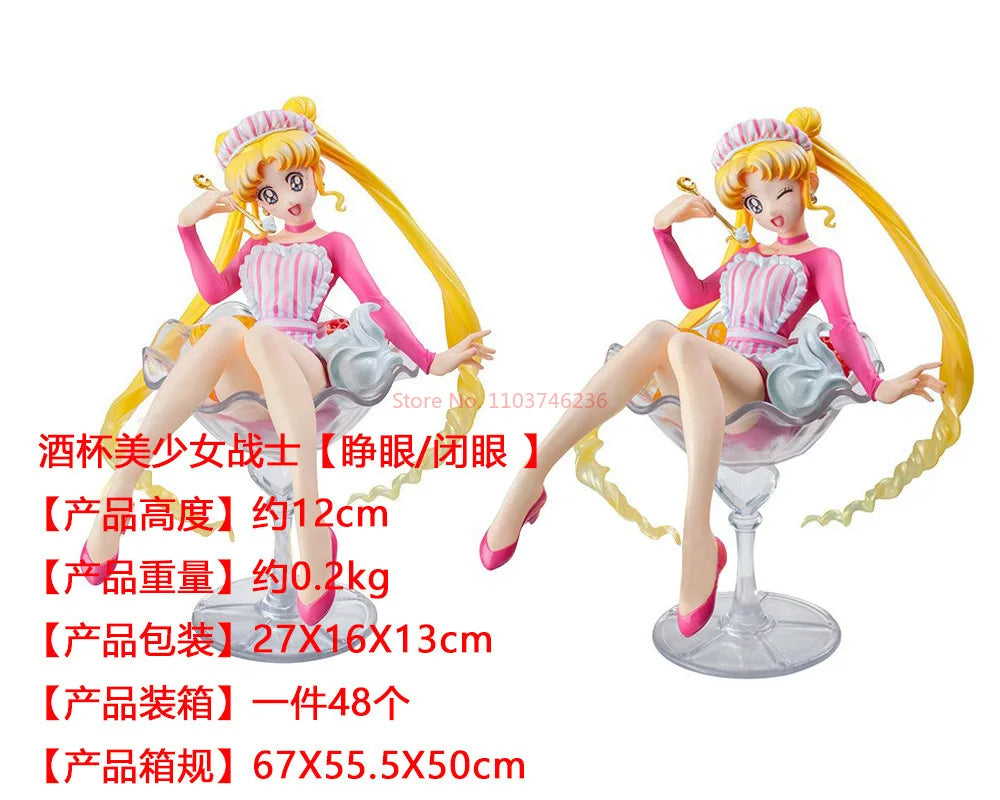 New Arrival 12cm Sailor Moon Anime Figures Doll Tsukino Usagi Action Figurine Pvc Kawaii Model Collection Toy Cute Birthday Gift