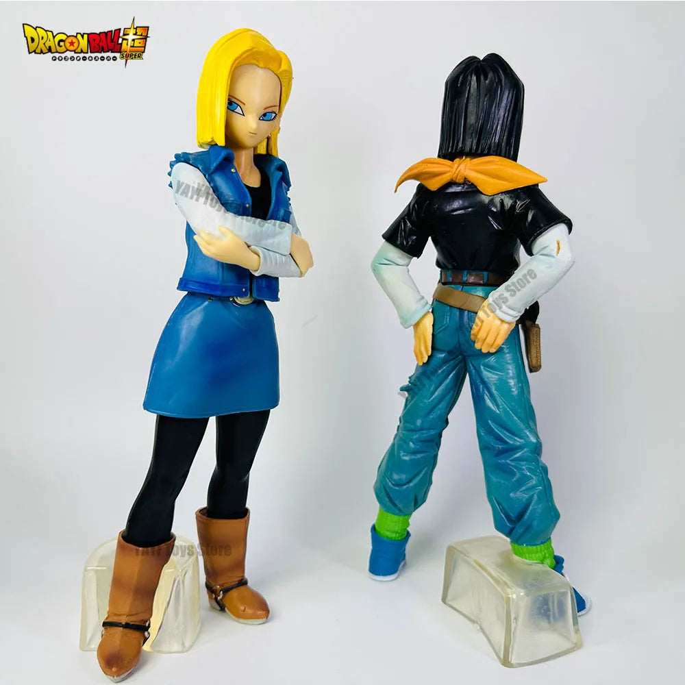 Hot Dragon Ball Z Android 17 18 Anime Figure Android 18 PVC Action Figures Collection Model Toys for Children Christmas Gifts