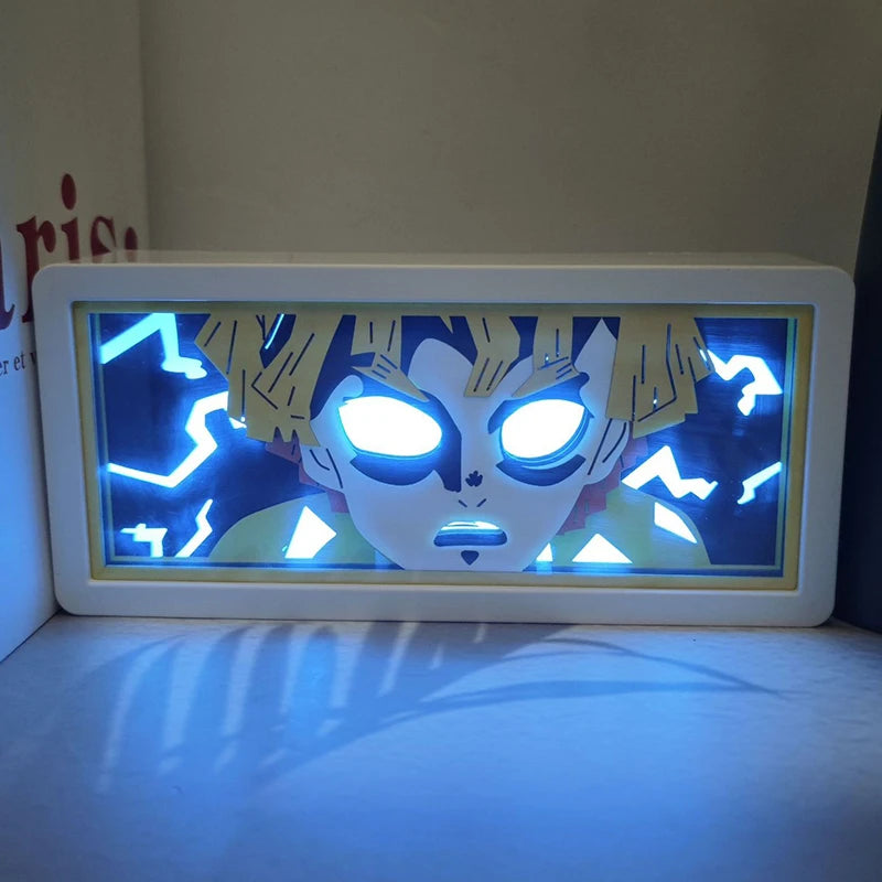 Demon Slayer Kimetsu no Yaiba 3D Light Box Led Anime Kamado Tanjirou light Cartoon colorful light box room bedroom night light
