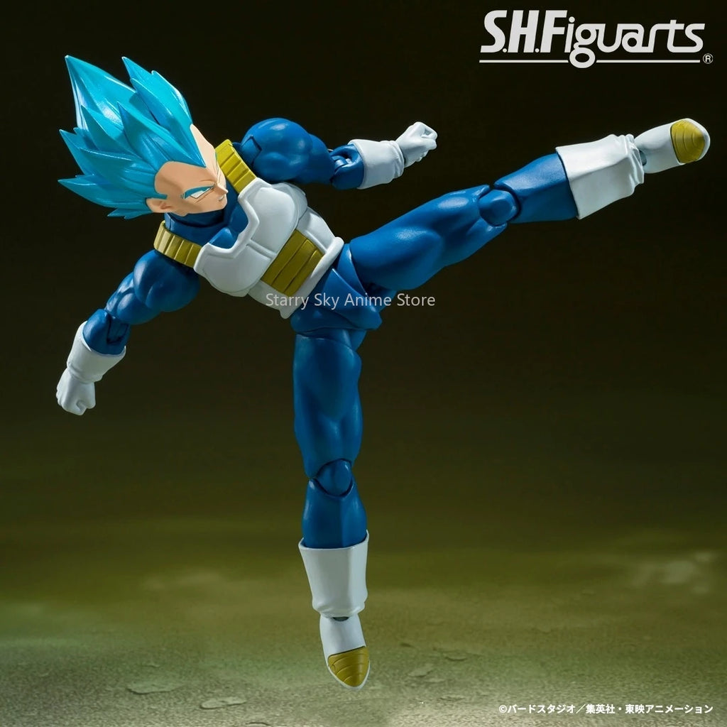 100% Original Bandai Sh Figuarts Shf Dragon Ball Vegeta Blue Hair Action Figures Anime Model Toys Figura Collection