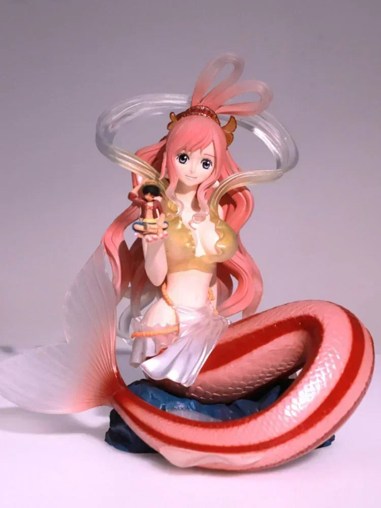One Piece Shirahoshi Hold Luffy In Hand Action Figures Model Doll Toys Collectible Desktop Ornaments Kids Birthday Mas Gifts