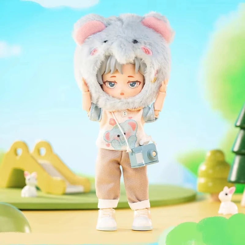 In stock PEETSOON Garden Party Series Ob11 1/12 Bjd 16cm  Cute Action Figure Toys Kawaii Anime Figures  Dolls Toy Gift
