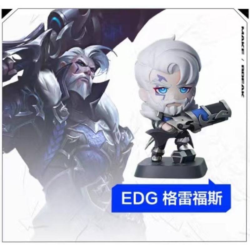 Original LOL League of Legends EDG Yuumi Zoe Viego Aphelios Mini Anime Action Figures Collectible Ornaments Model Gift