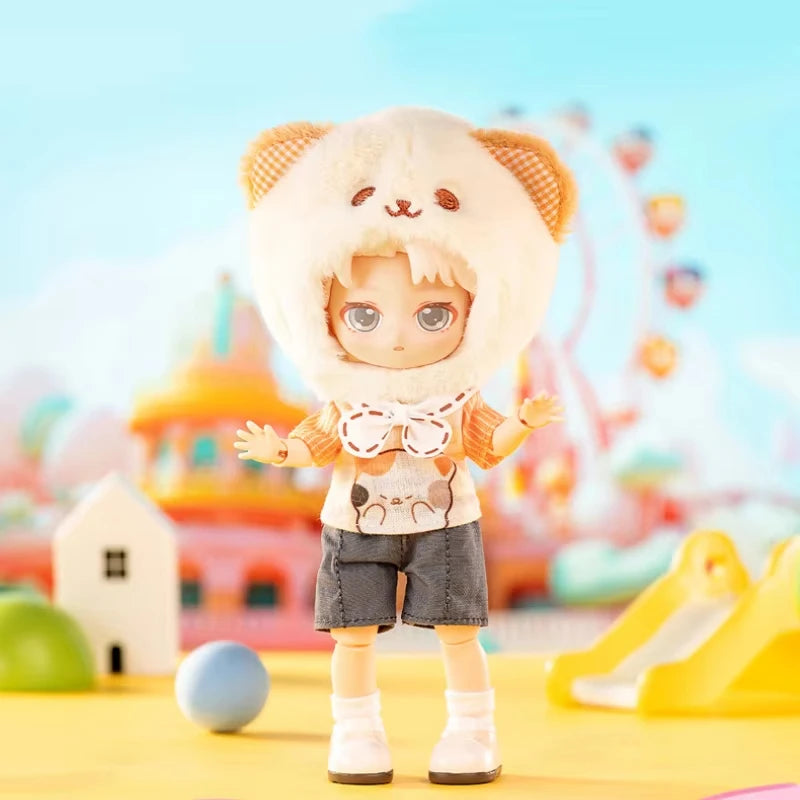 In stock PEETSOON Garden Party Series Ob11 1/12 Bjd 16cm  Cute Action Figure Toys Kawaii Anime Figures  Dolls Toy Gift