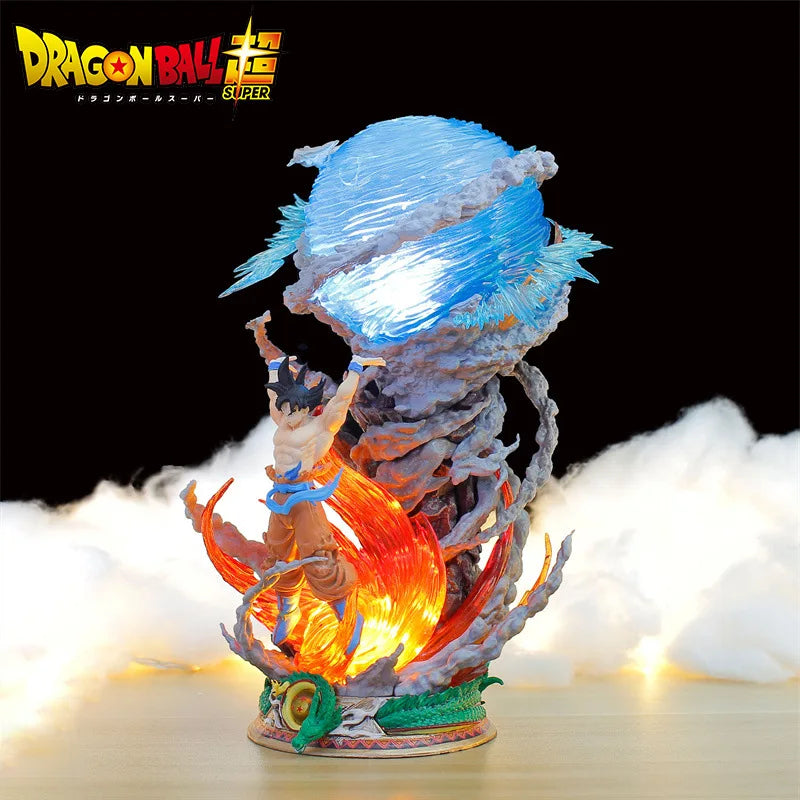 22cm Anime Dragon Ball Goku Figures Sou Goku Super Saiyan Action Figures Model New Genki Bomb Gk Figuras Collection Toys Gifts