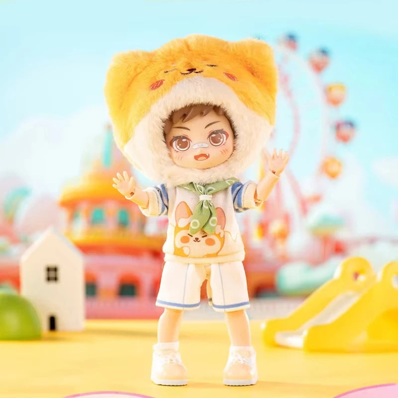 In stock PEETSOON Garden Party Series Ob11 1/12 Bjd 16cm  Cute Action Figure Toys Kawaii Anime Figures  Dolls Toy Gift