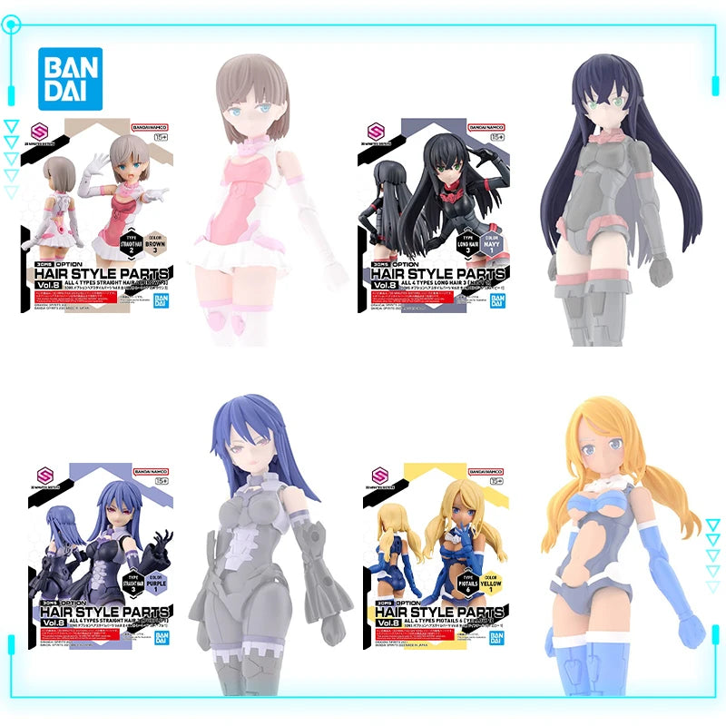 Bandai Original Genuine 30 Minutes Sisters Yufia Eliene Stipla Laranel Siana Farina Neverlia Rishetta Palyton Models Toy Figures